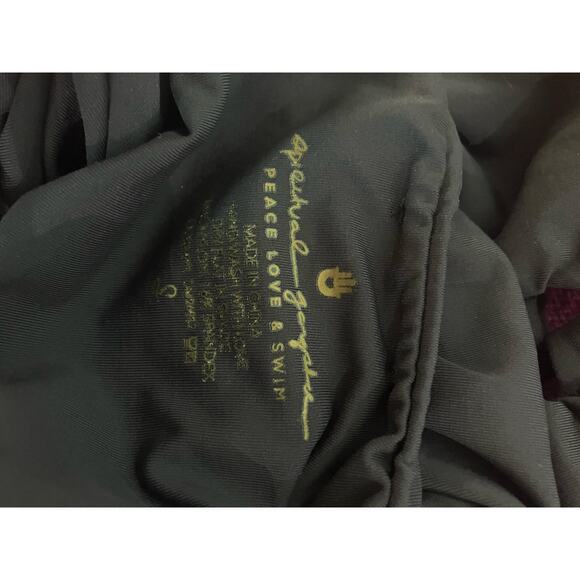 SPIRITUAL GANGSTER Black Lace Up One Piece Swimsuit Size Small S Flower Patch - Picture 5 of 6